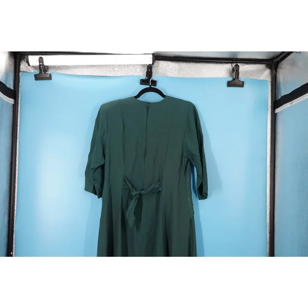 Vintage Piccalino Green Flowy Dress Size 8P